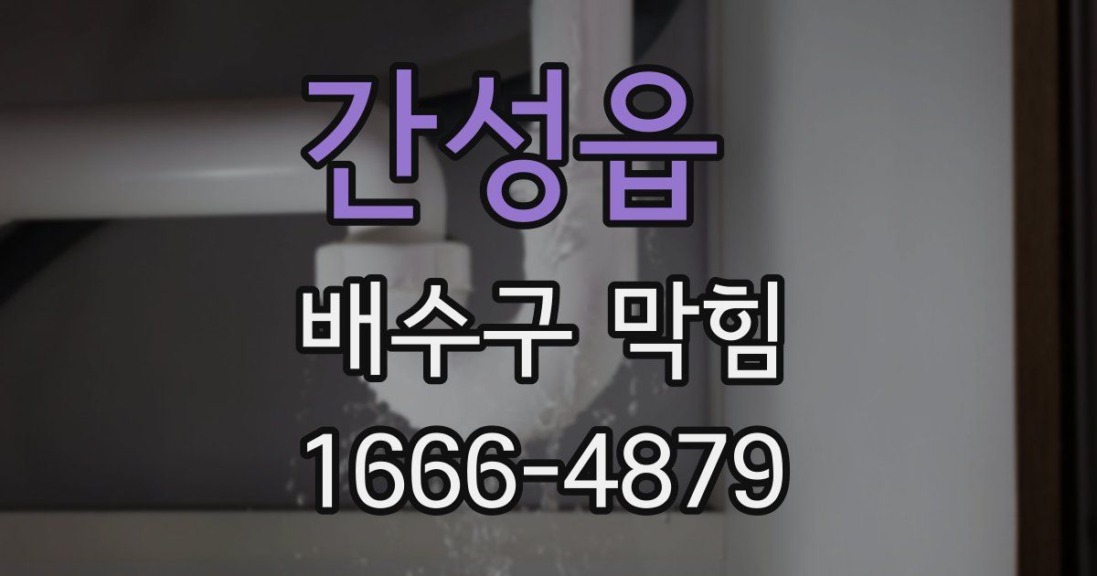 간성읍 배수구 막힘