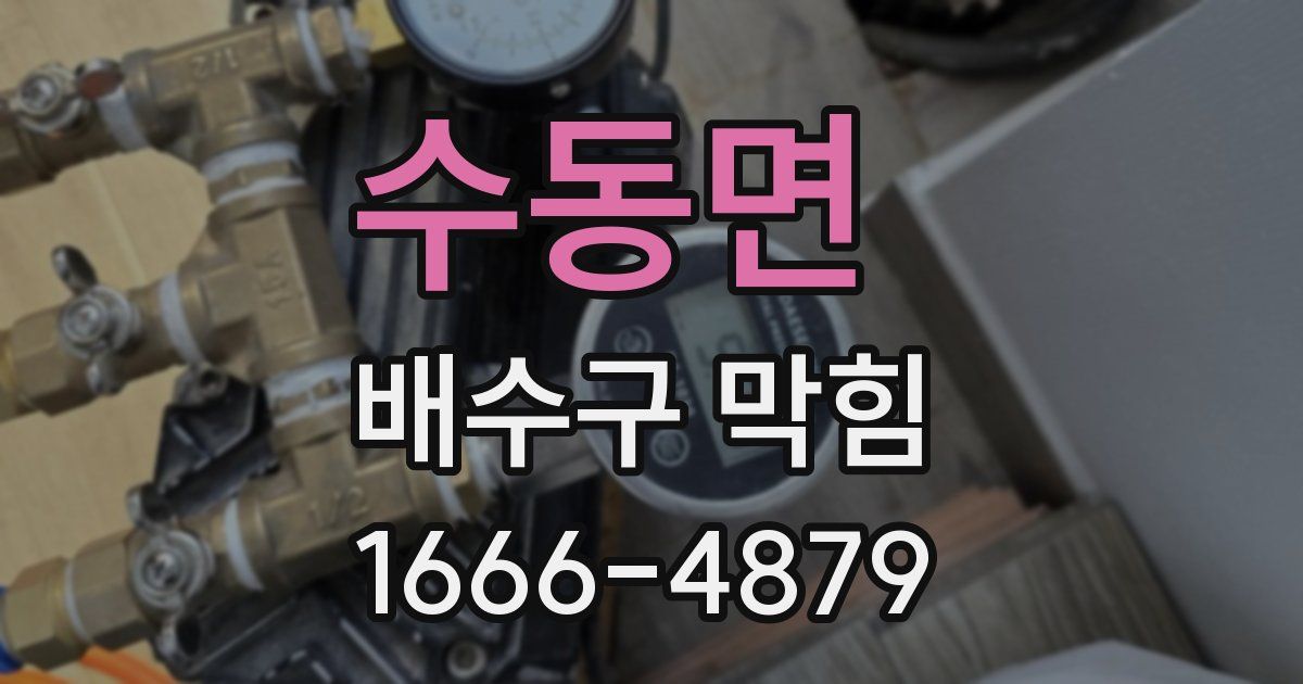 수동면 배수구 막힘