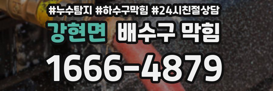 강현면 배수구 막힘
