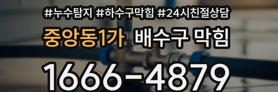 중앙동1가 배수구 막힘