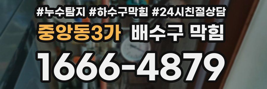 중앙동3가 배수구 막힘