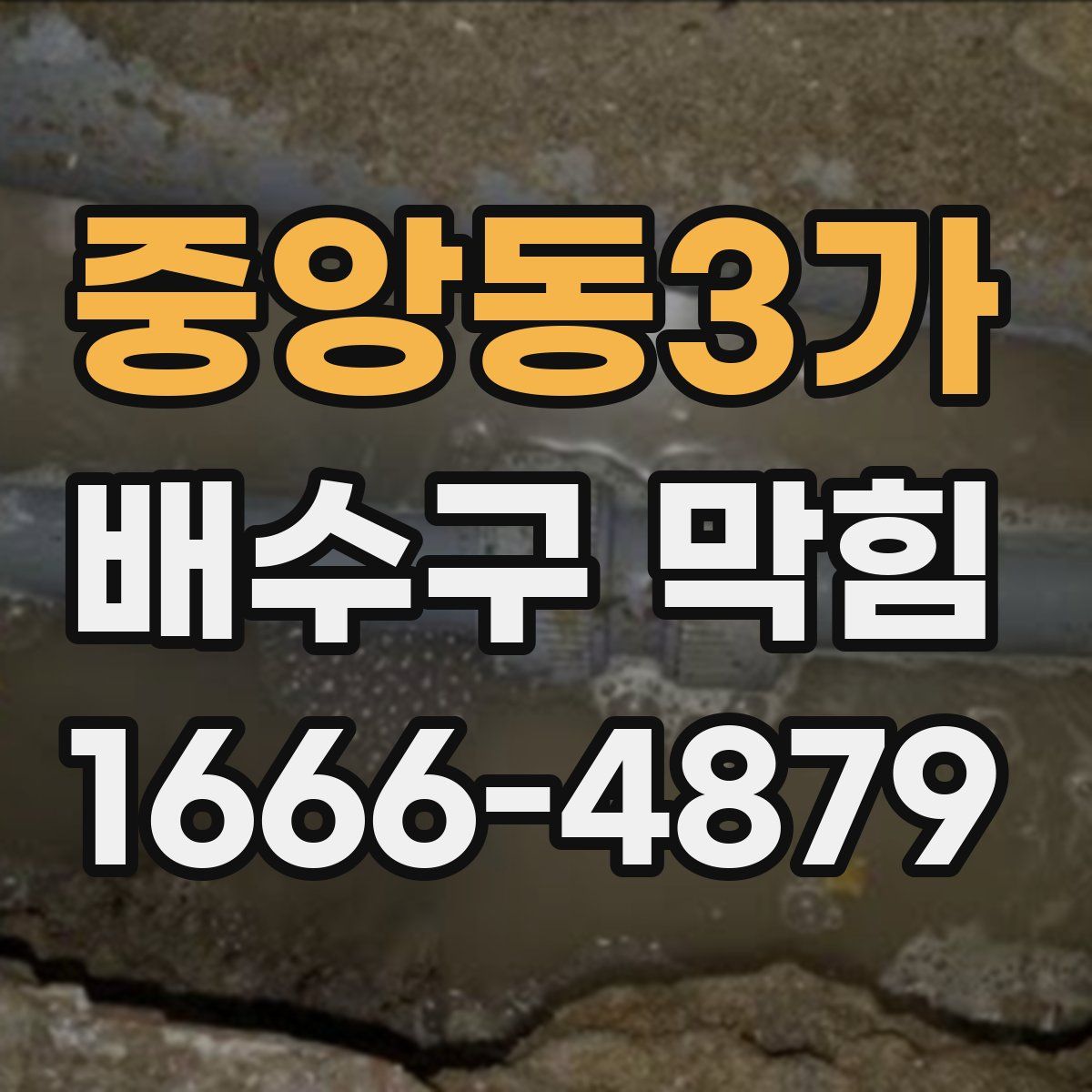 중앙동3가 배수구 막힘