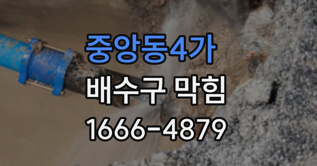 중앙동4가 배수구 막힘