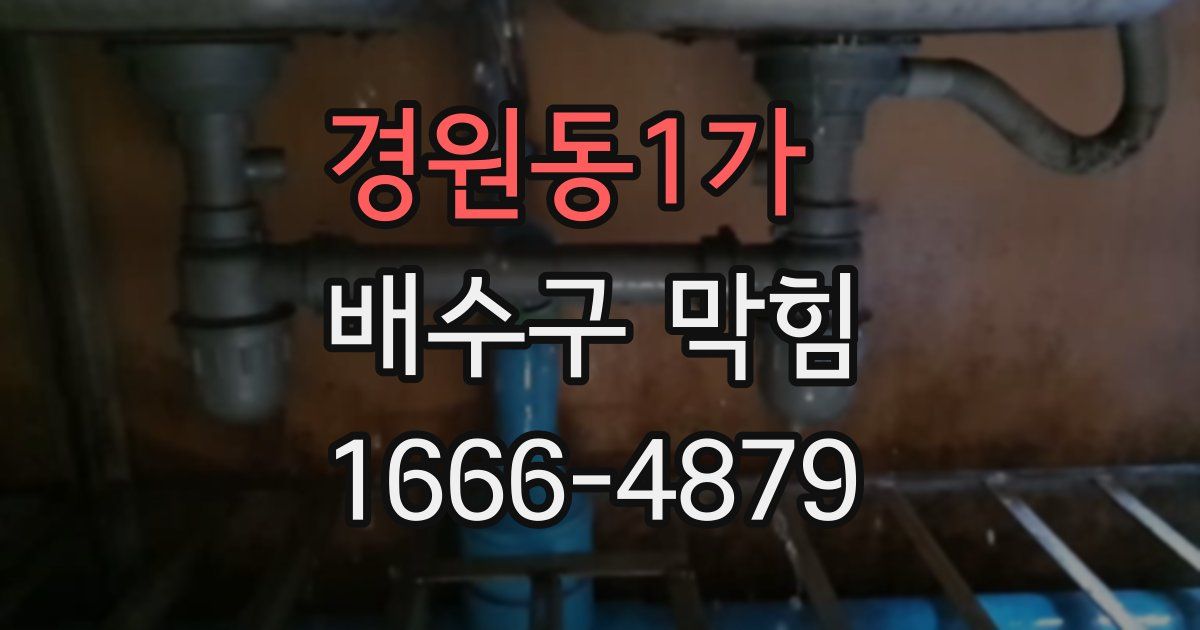 경원동1가 배수구 막힘