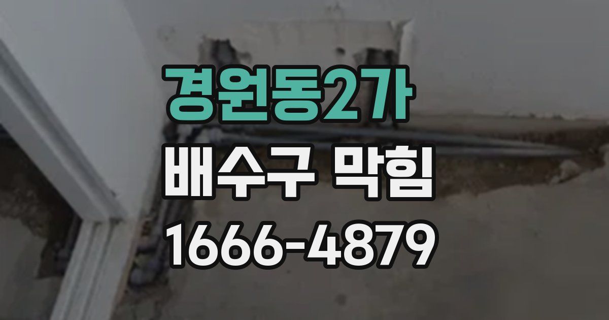 경원동2가 배수구 막힘