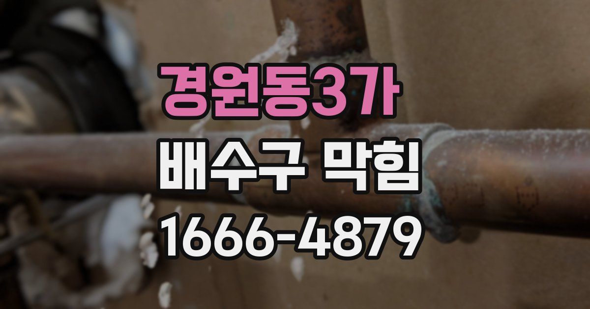 경원동3가 배수구 막힘