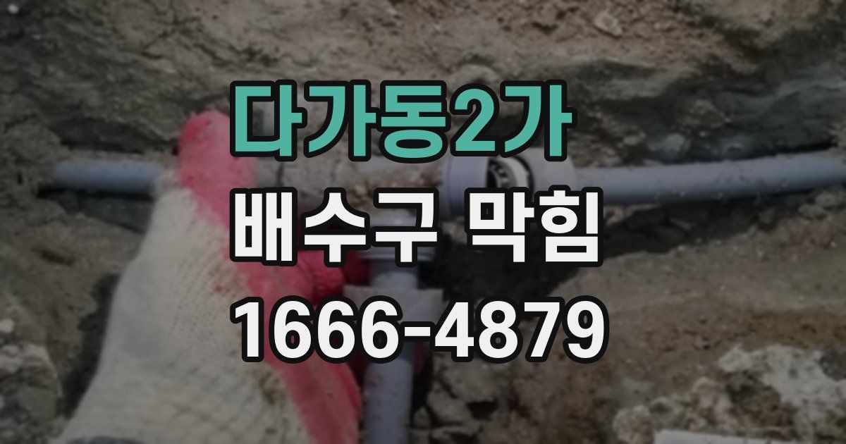 다가동2가 배수구 막힘