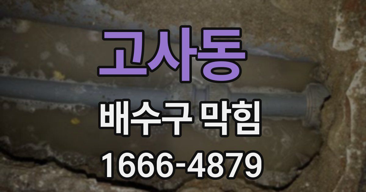 고사동 배수구 막힘