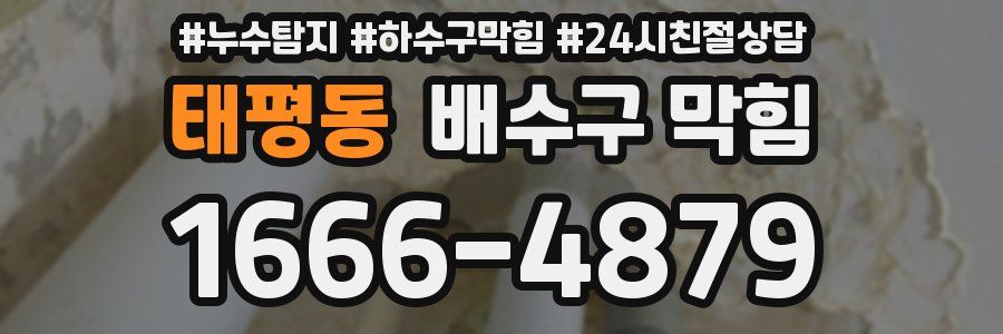 태평동 배수구 막힘
