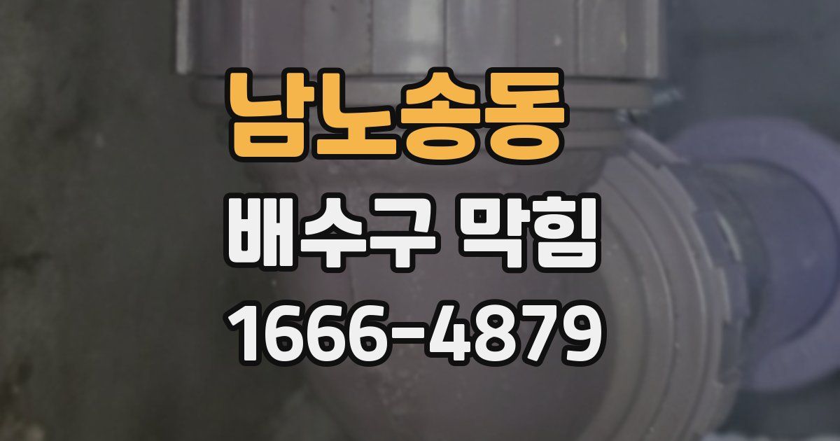 남노송동 배수구 막힘