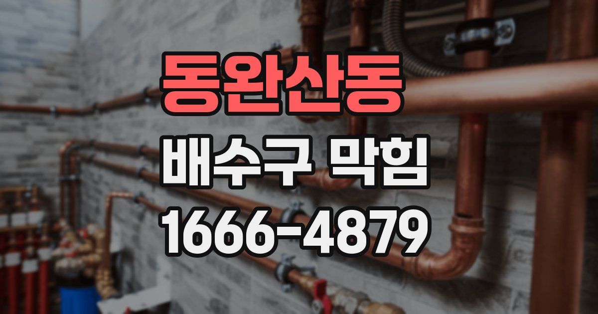 동완산동 배수구 막힘