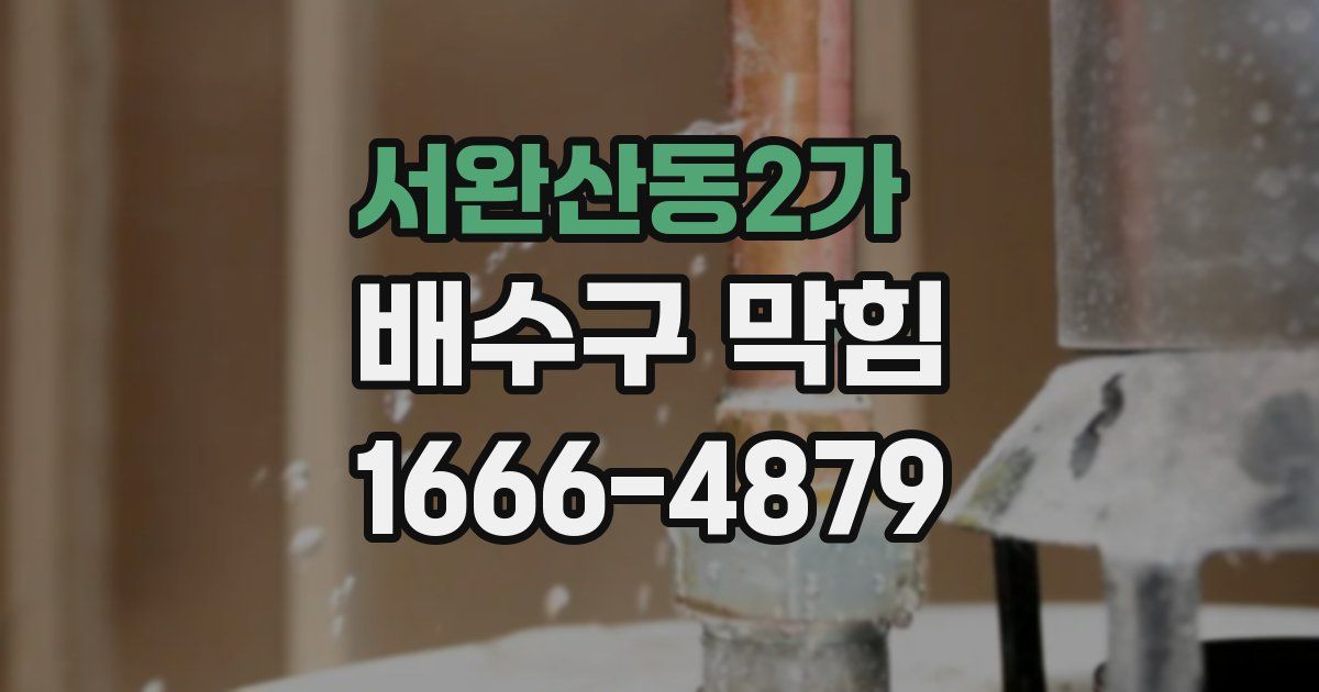 서완산동2가 배수구 막힘