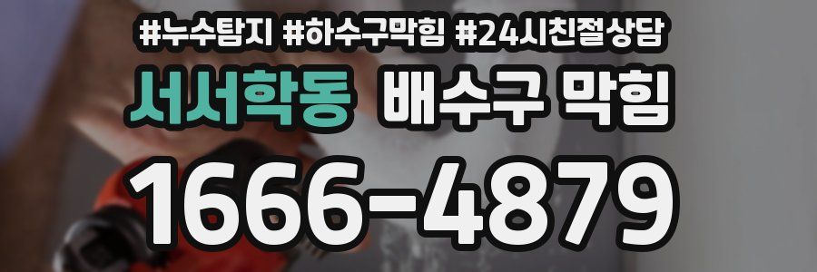 서서학동 배수구 막힘