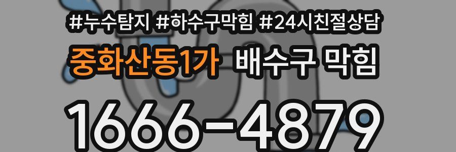 중화산동1가 배수구 막힘