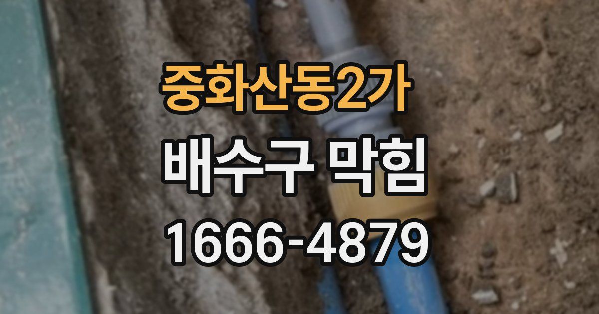 중화산동2가 배수구 막힘