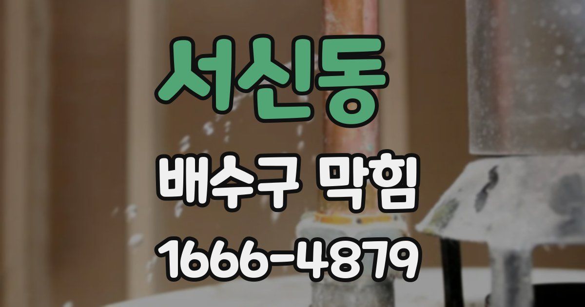 서신동 배수구 막힘