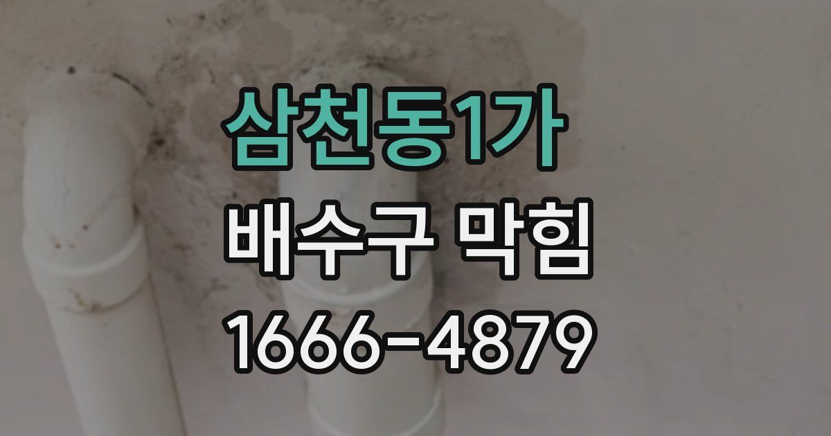 삼천동1가 배수구 막힘