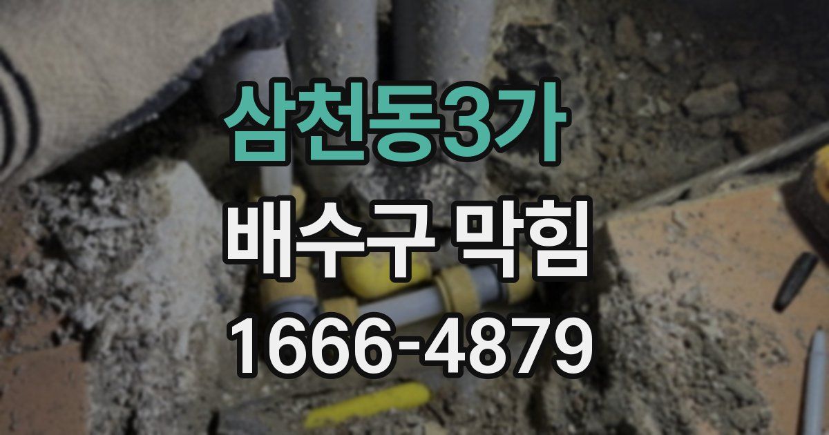 삼천동3가 배수구 막힘