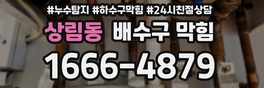 상림동 배수구 막힘