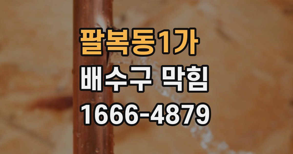 팔복동1가 배수구 막힘