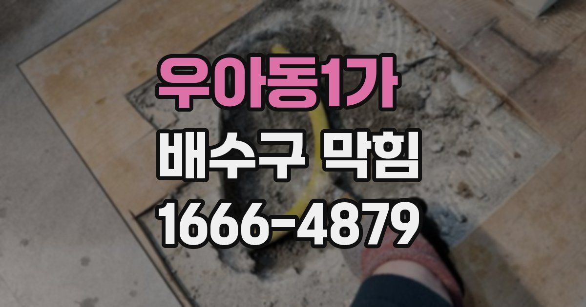 우아동1가 배수구 막힘