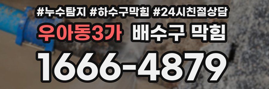 우아동3가 배수구 막힘