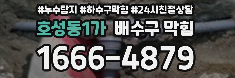 호성동1가 배수구 막힘