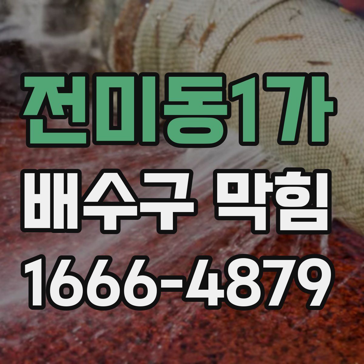 전미동1가 배수구 막힘