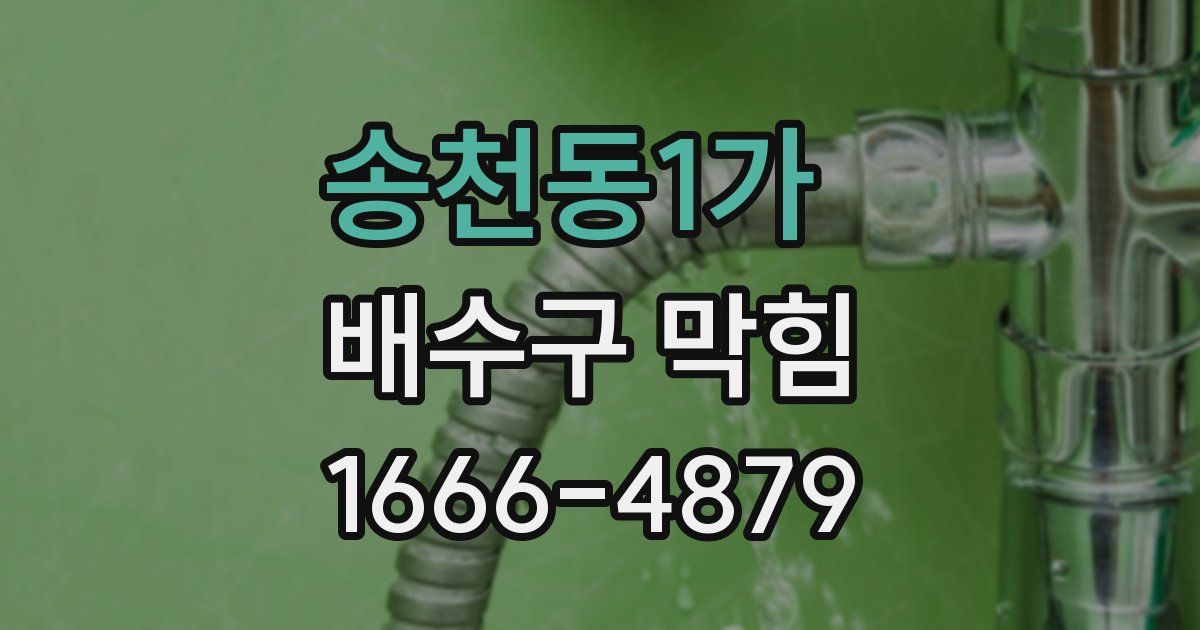송천동1가 배수구 막힘