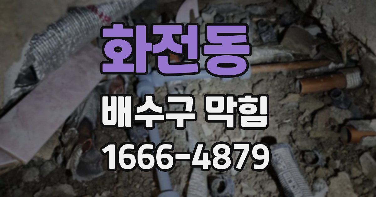 화전동 배수구 막힘