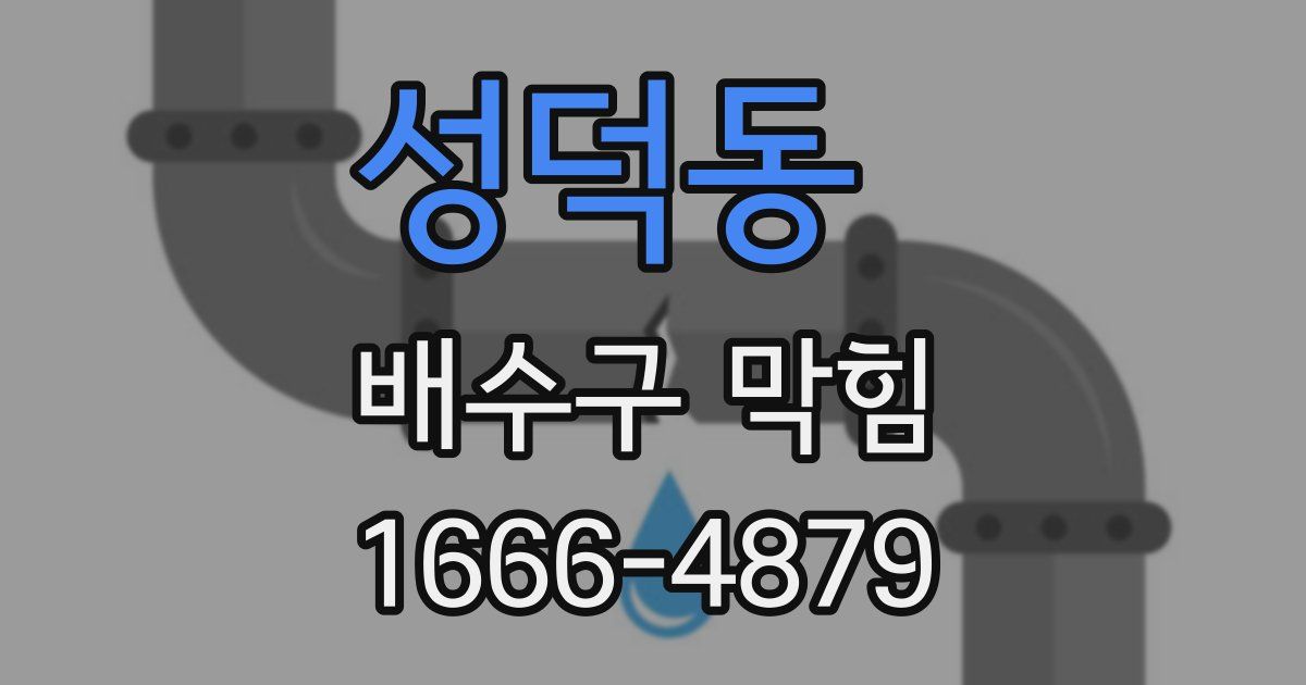 성덕동 배수구 막힘
