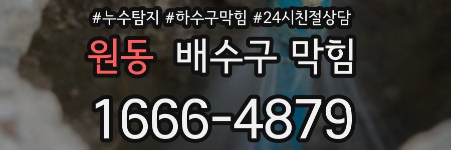 원동 배수구 막힘