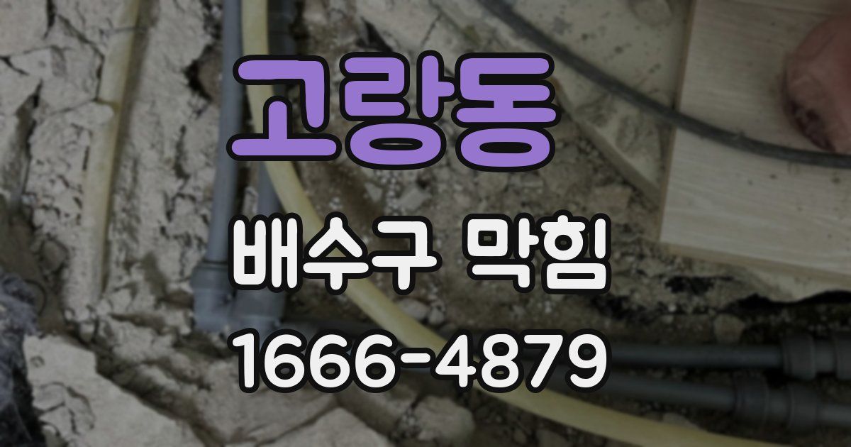 고랑동 배수구 막힘