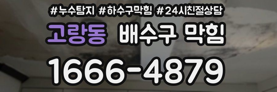 고랑동 배수구 막힘