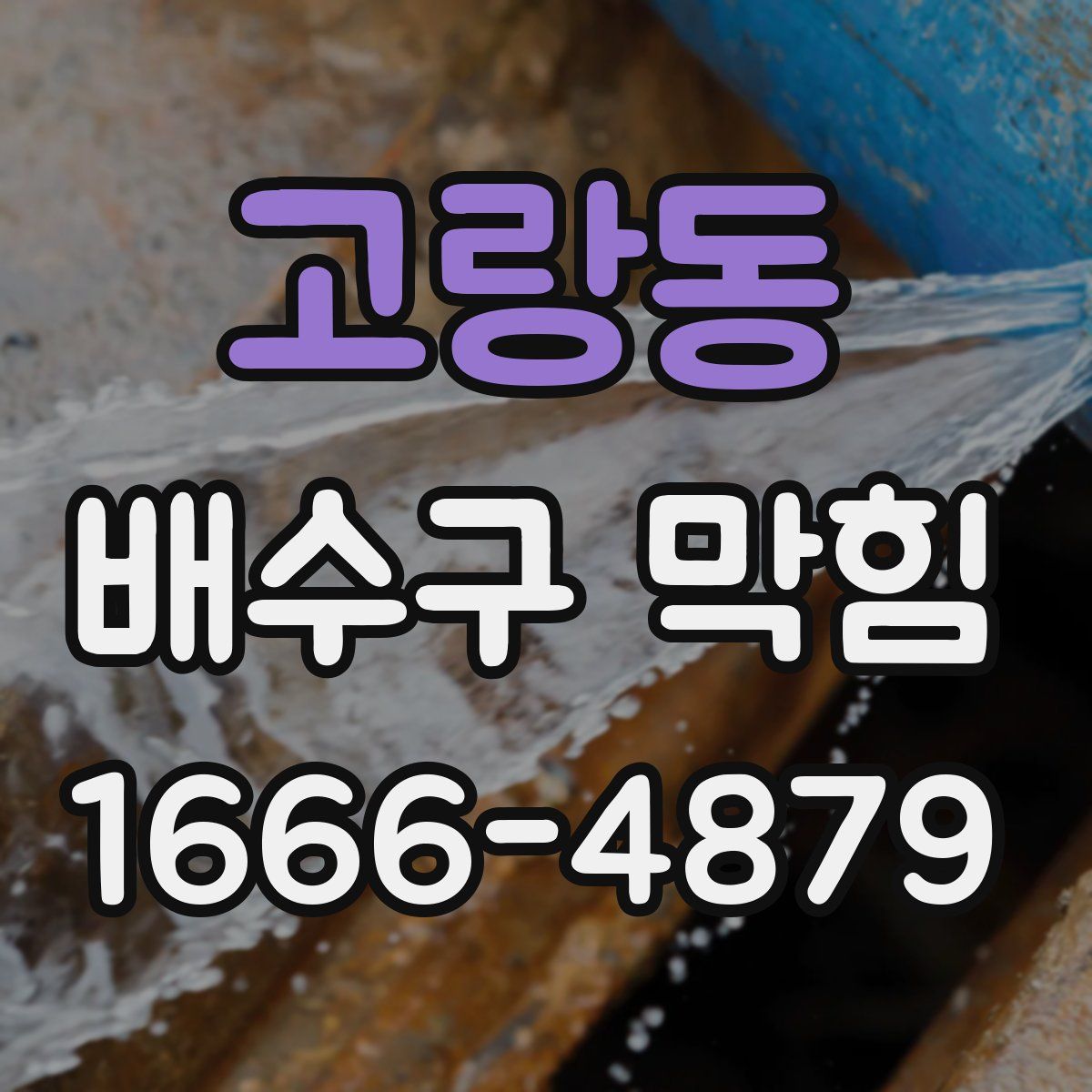 고랑동 배수구 막힘