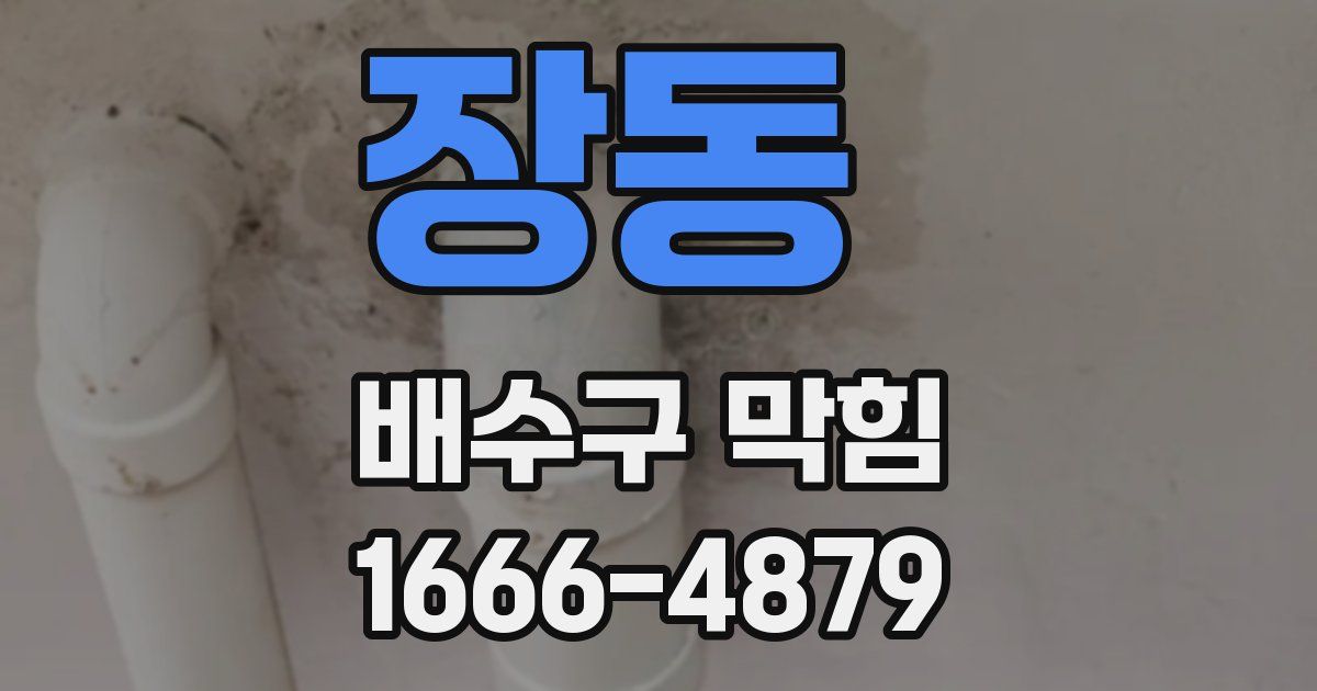 장동 배수구 막힘