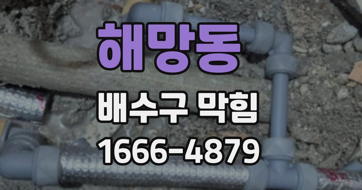 해망동 배수구 막힘