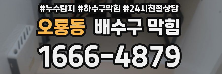 오룡동 배수구 막힘