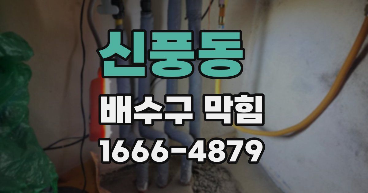 신풍동 배수구 막힘