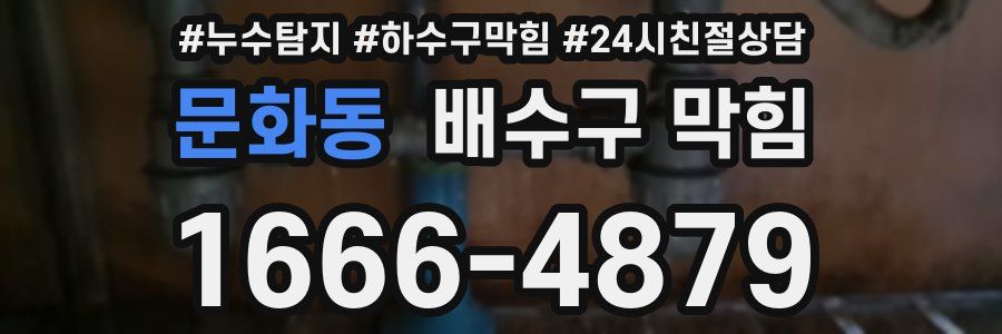 문화동 배수구 막힘