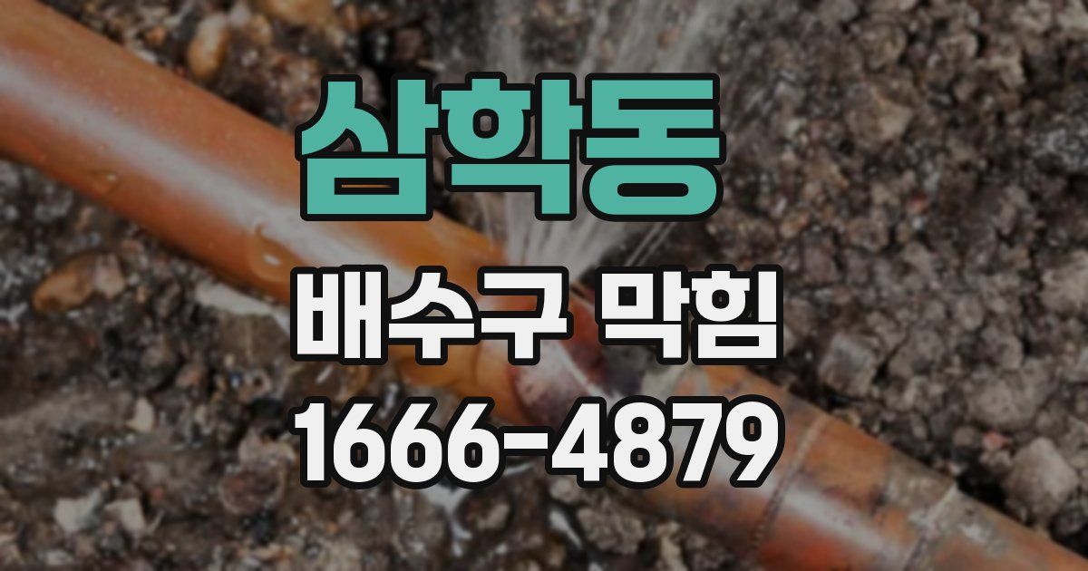삼학동 배수구 막힘