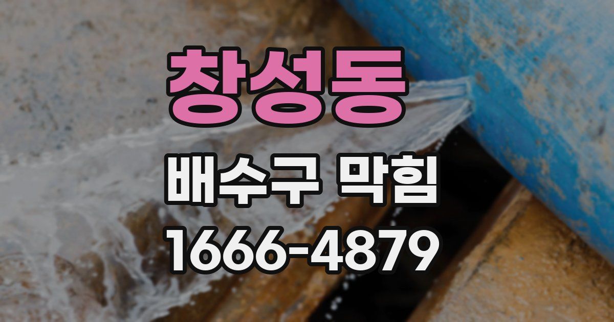창성동 배수구 막힘