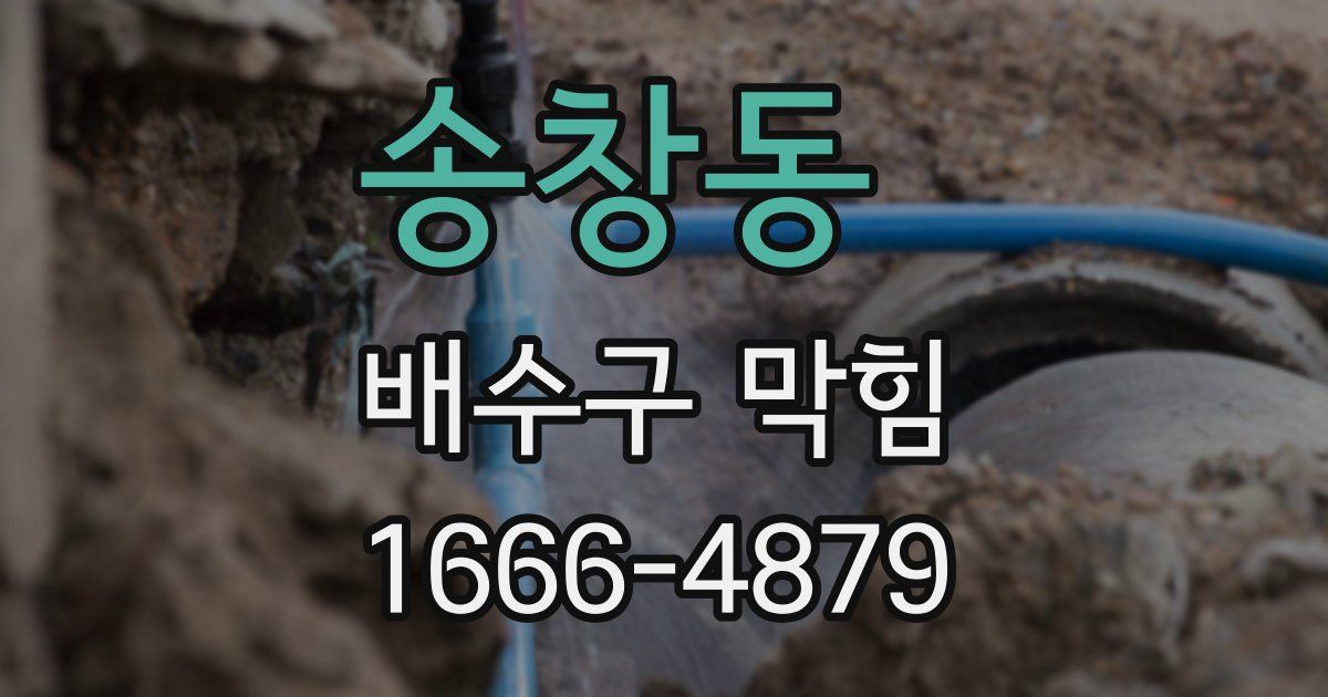 송창동 배수구 막힘