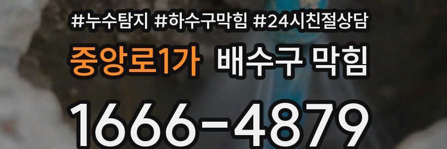 중앙로1가 배수구 막힘