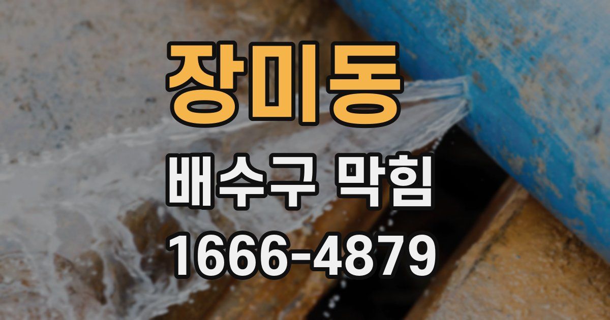 장미동 배수구 막힘