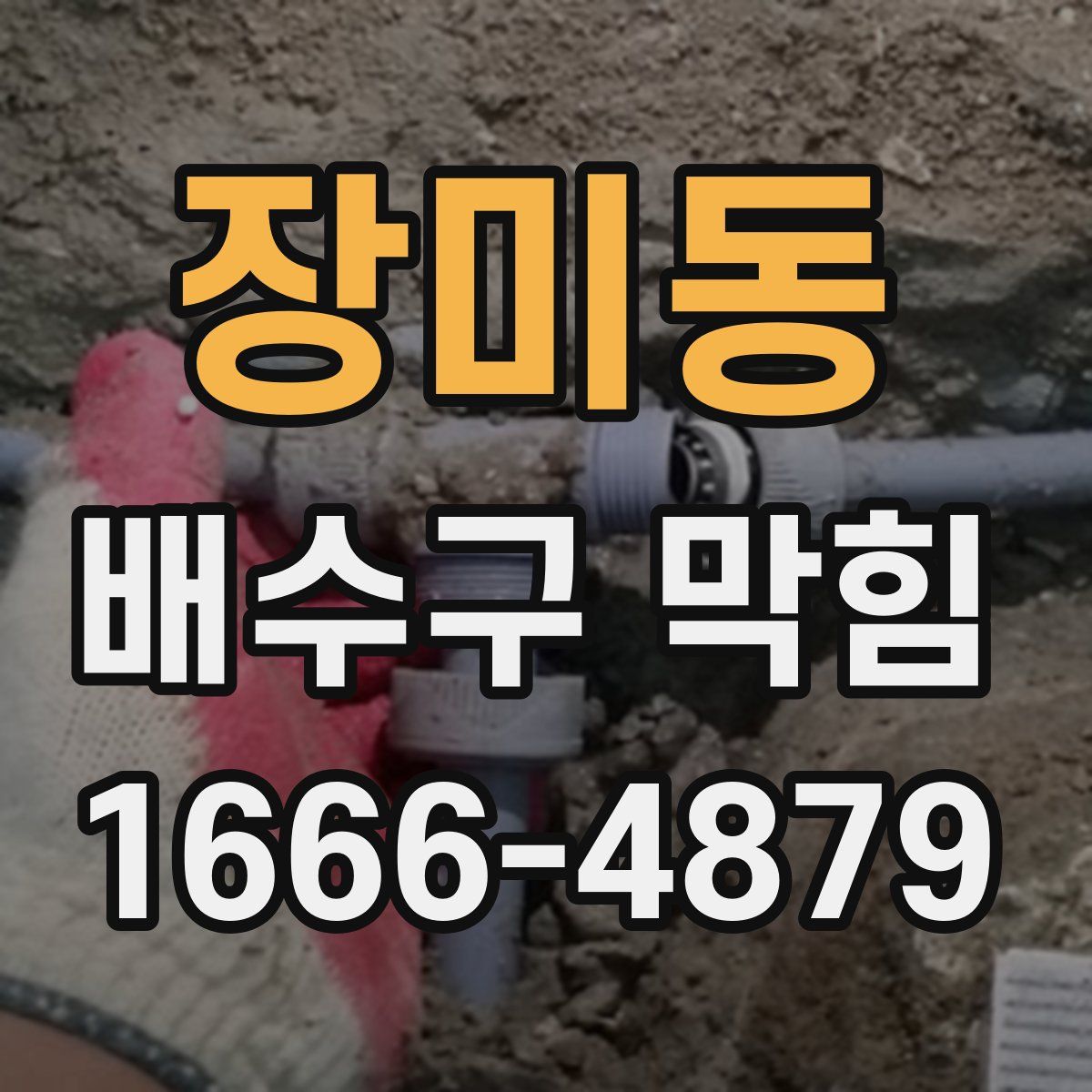 장미동 배수구 막힘