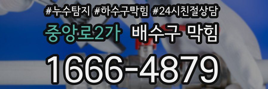중앙로2가 배수구 막힘