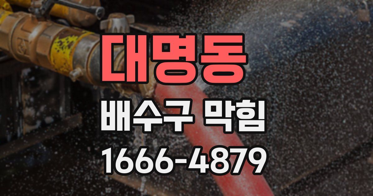 대명동 배수구 막힘