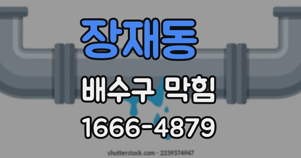 장재동 배수구 막힘