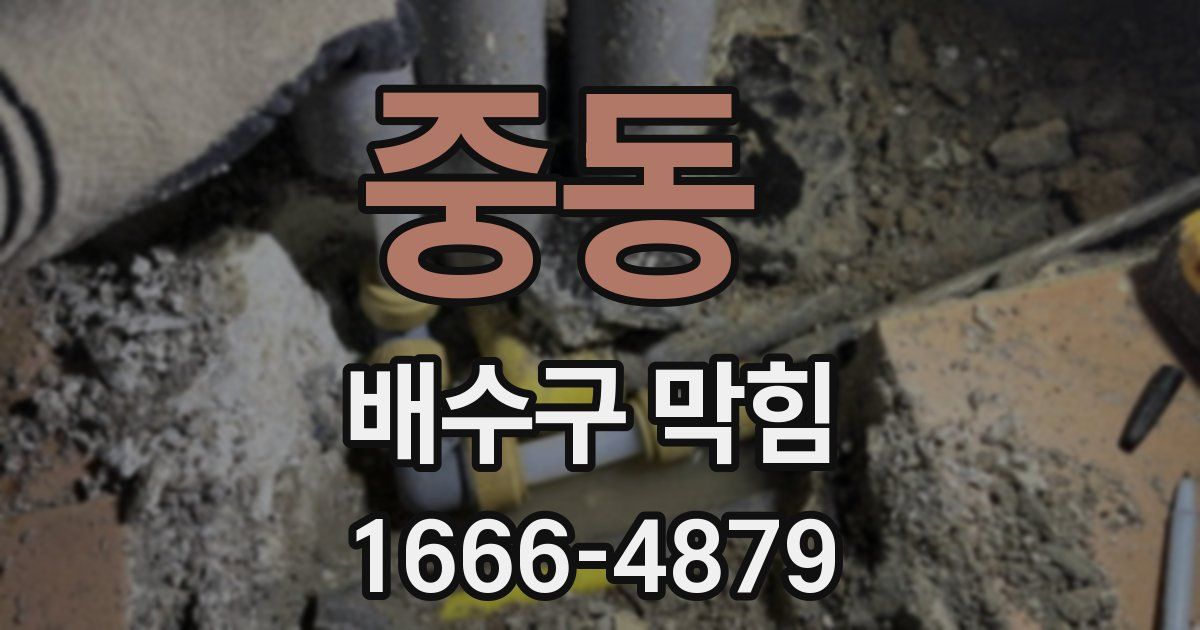 중동 배수구 막힘
